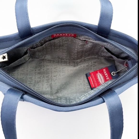 Harvey’s Blue Seatbelt Checkerboard Weave Shoulder Bag - Picture 6 of 6